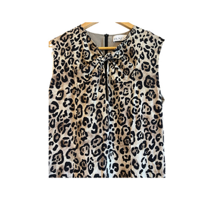 RAEY Twist Front Leopard Silk Maxi Designer‎ Dress Size UK10